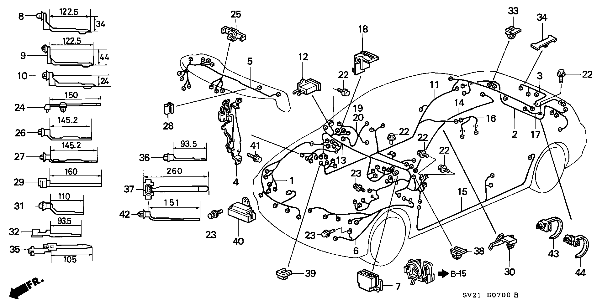 WIRE HARNESS(  RIGHT  STEERING WHEEL  CAR )