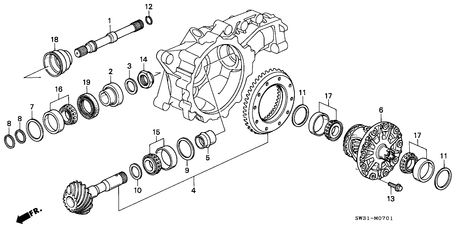 DIFFERENTIAL CARRIER-  COMPONENT PARTS