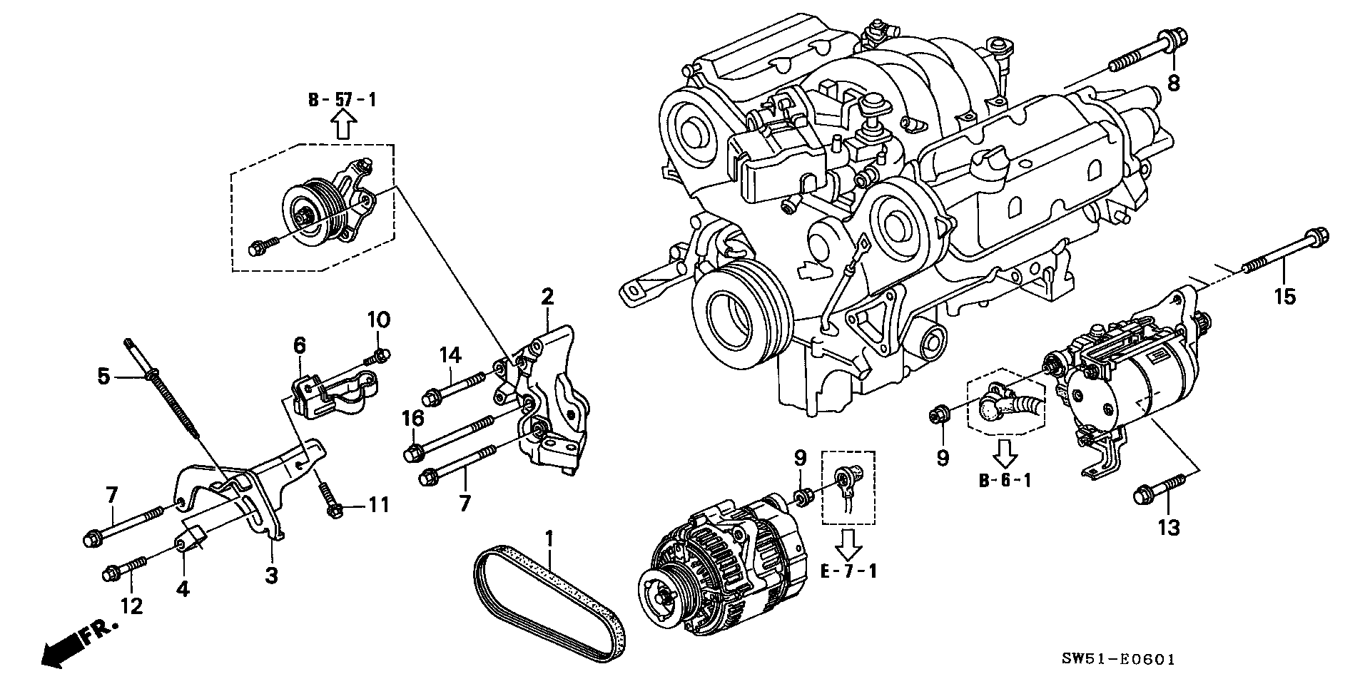 A.C. GENERATOR BRACKET (V6)