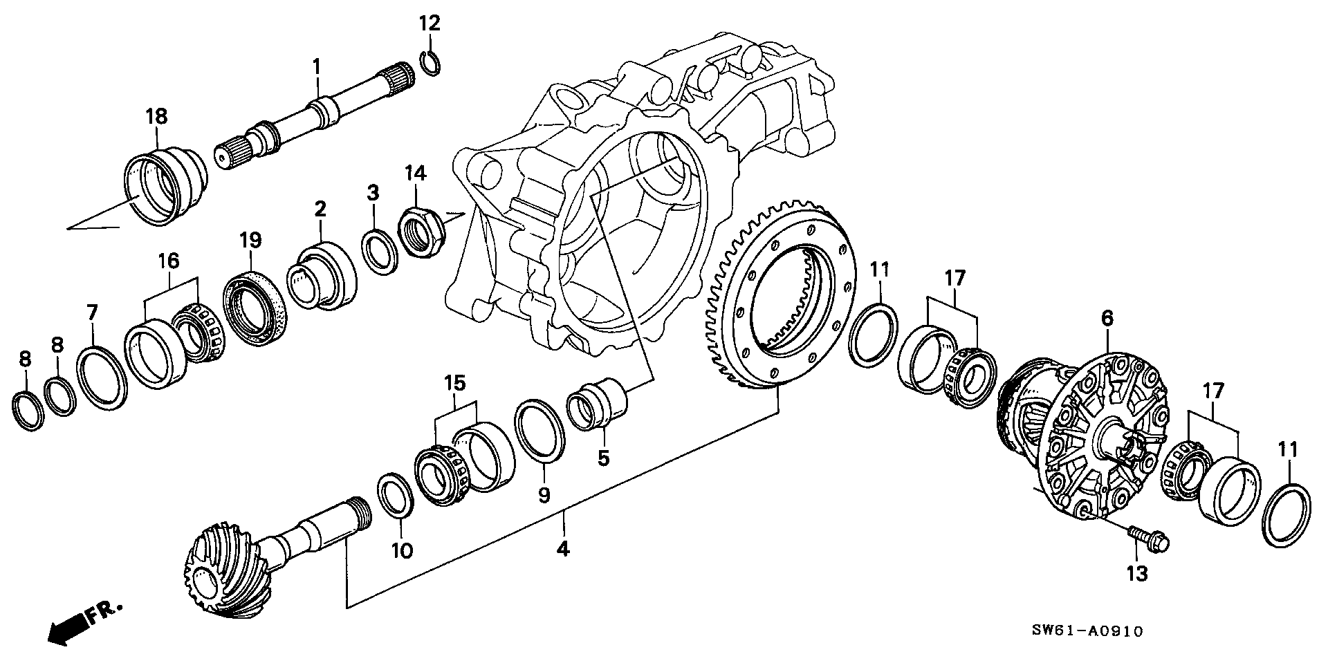 DIFFERENTIAL CARRIER-  SHORT PARTS