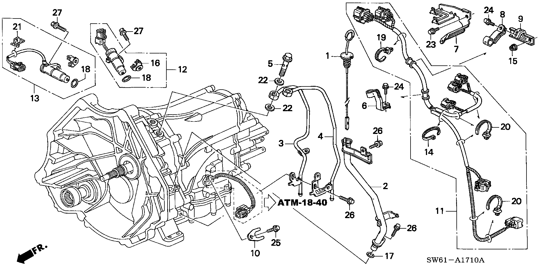 OIL LEVEL GAUGE/ HARNESS (V6)