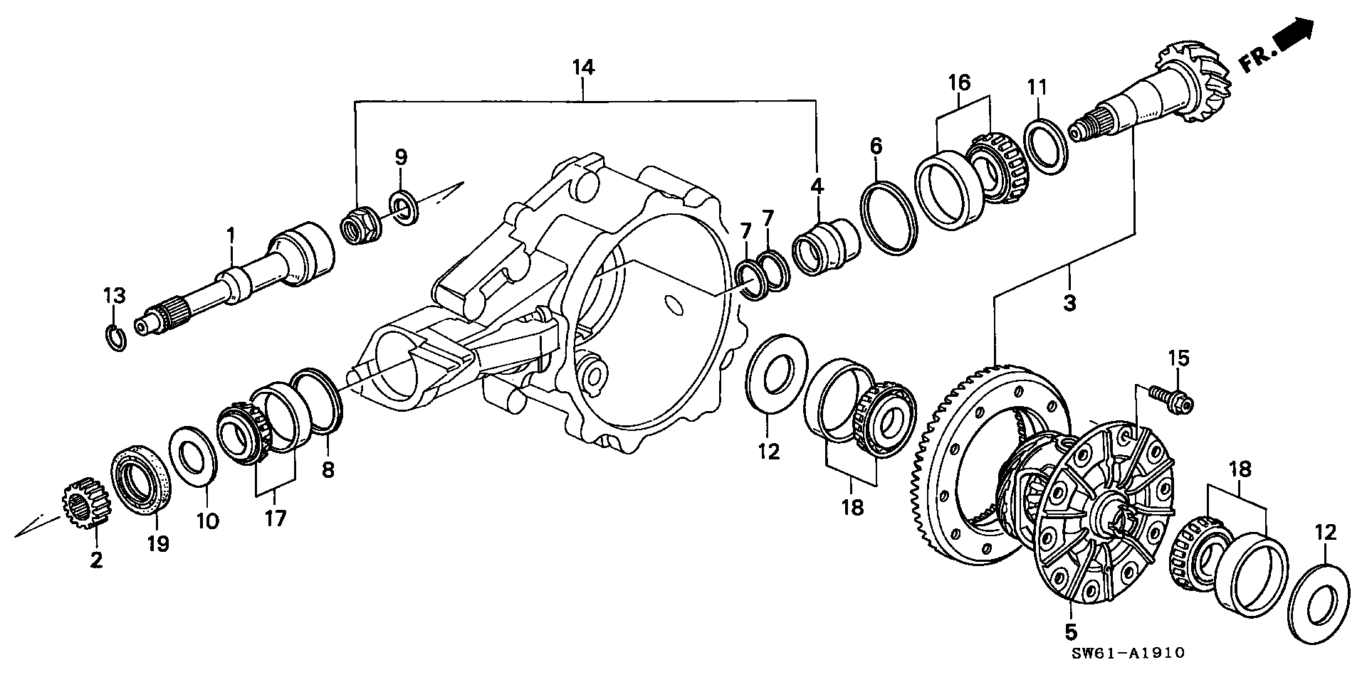 DIFFERENTIAL CARRIER-  SHORT PARTS