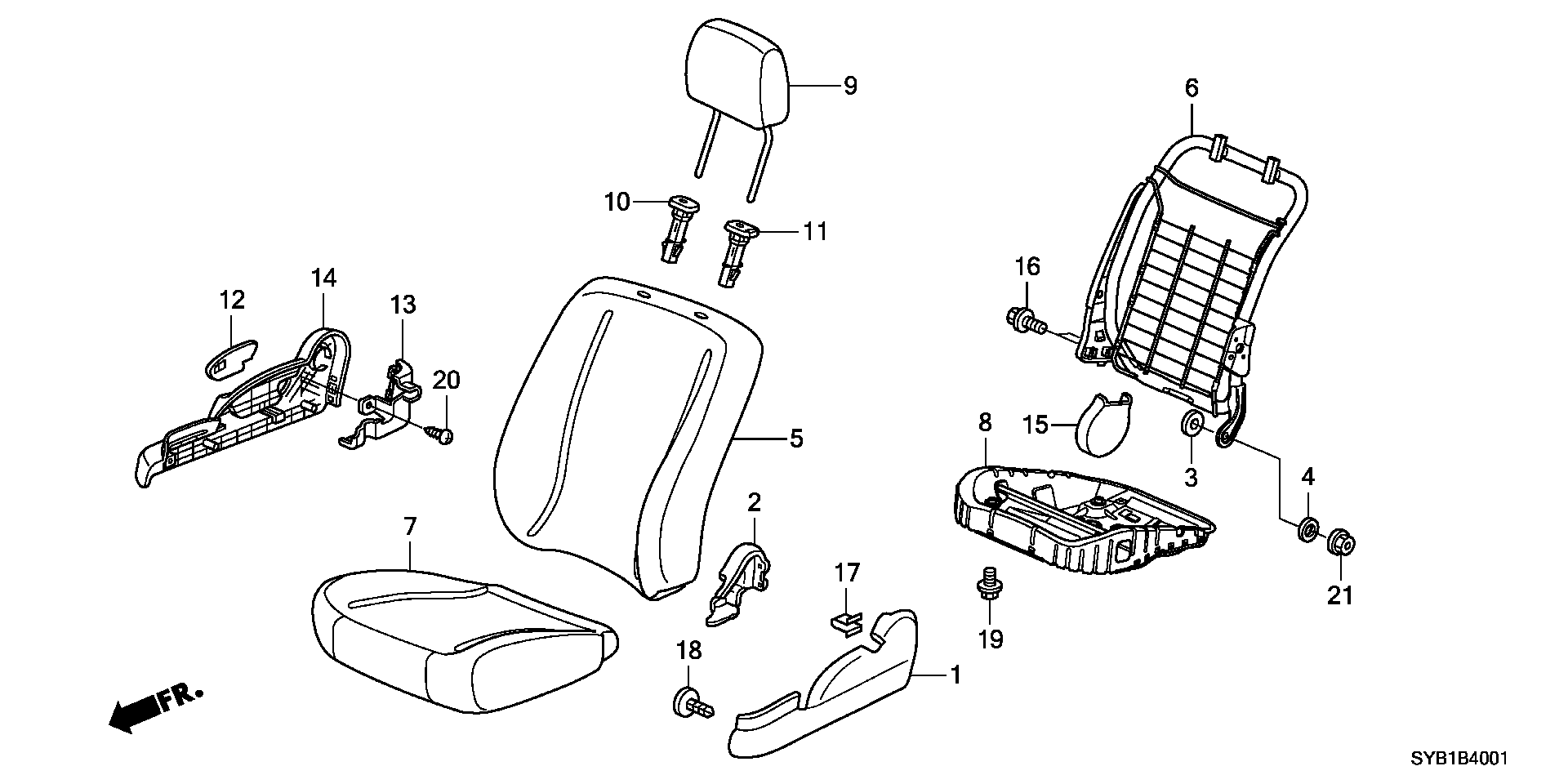 FRONT SEAT(R.) (  PASSENGER'S SEAT  LIFT UP SEAT)