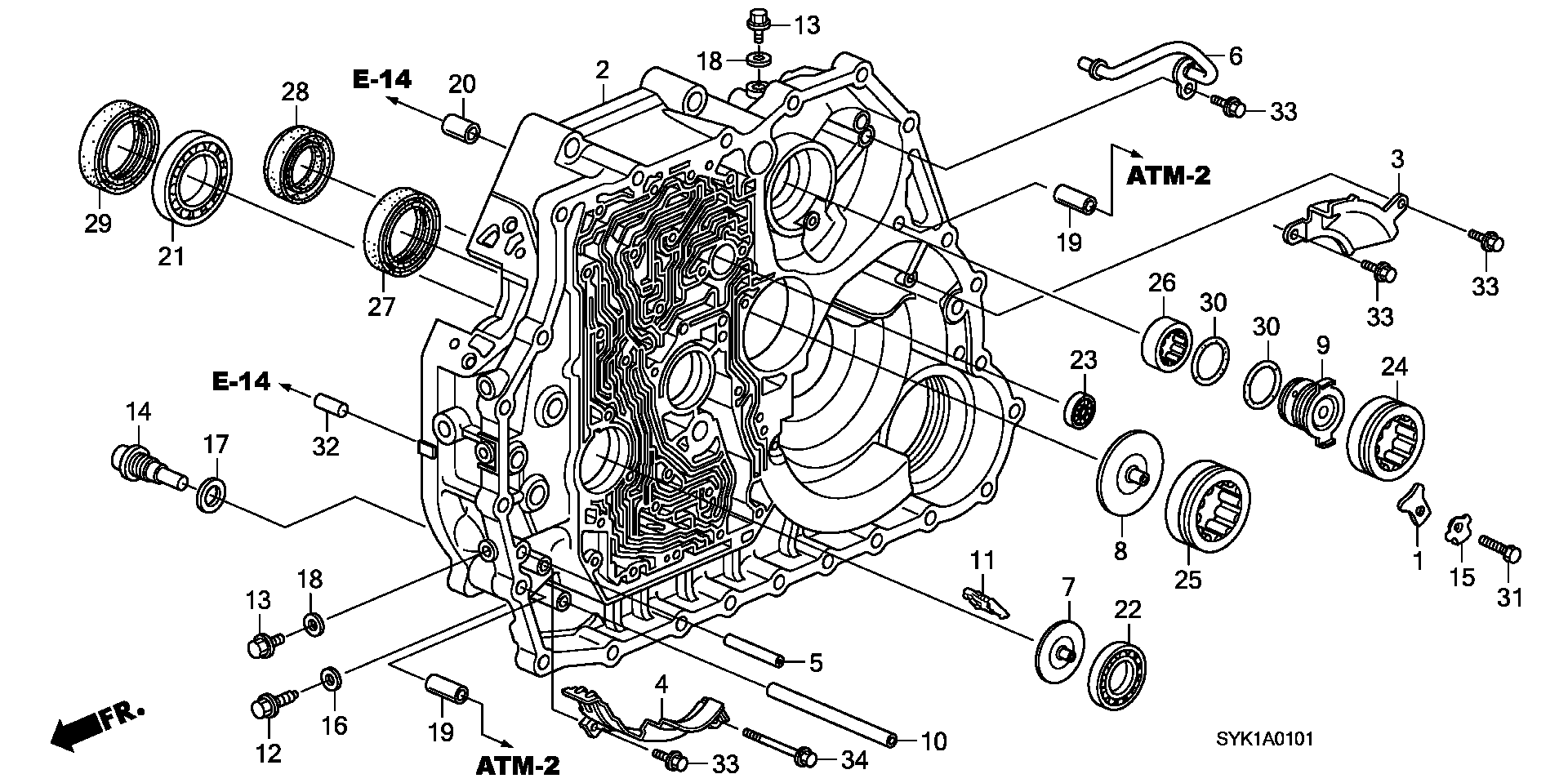 TORQUE CONVERTER CASE(4WD)(V6)