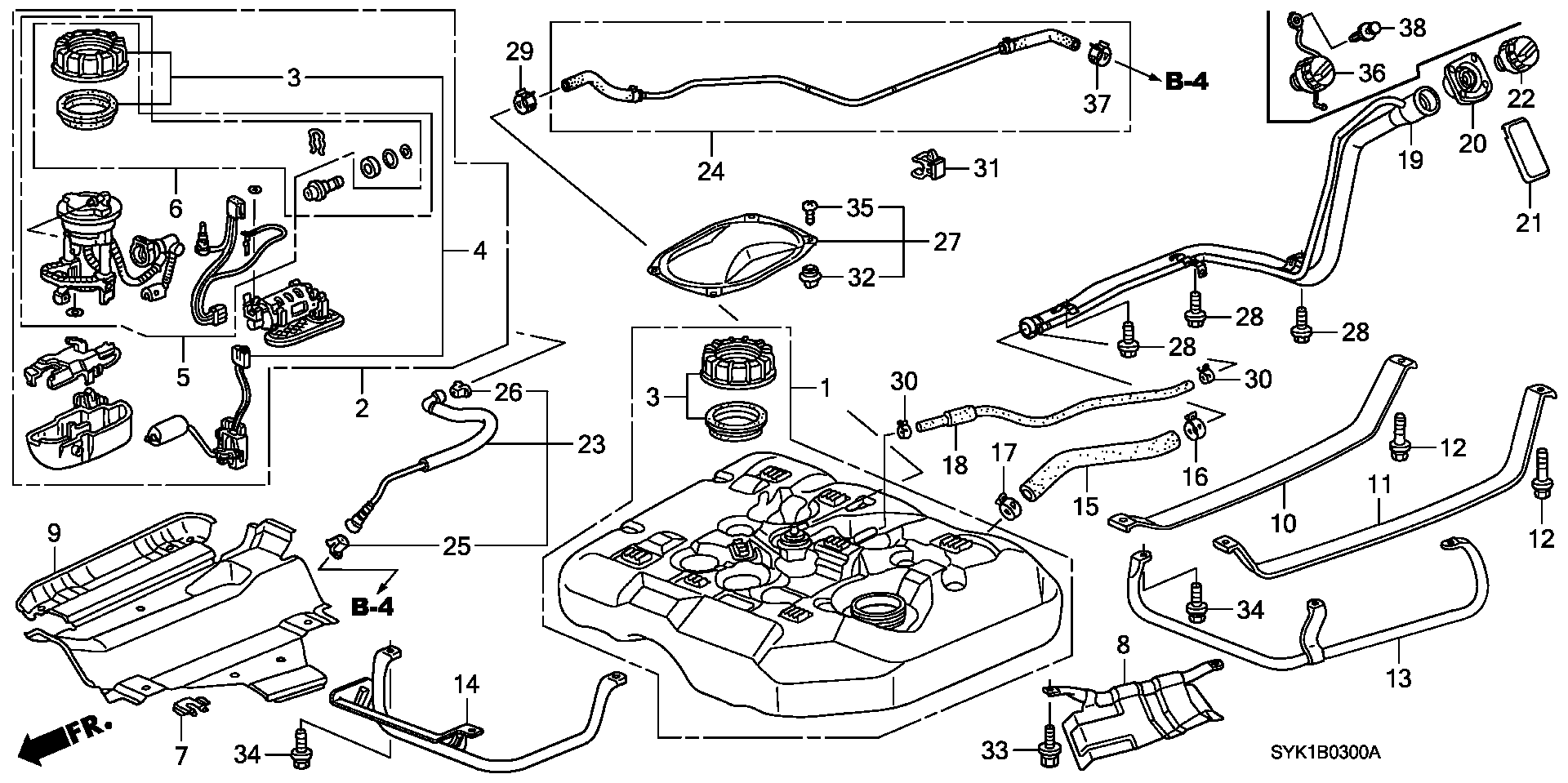 FUEL TANK(2WD)(V6)