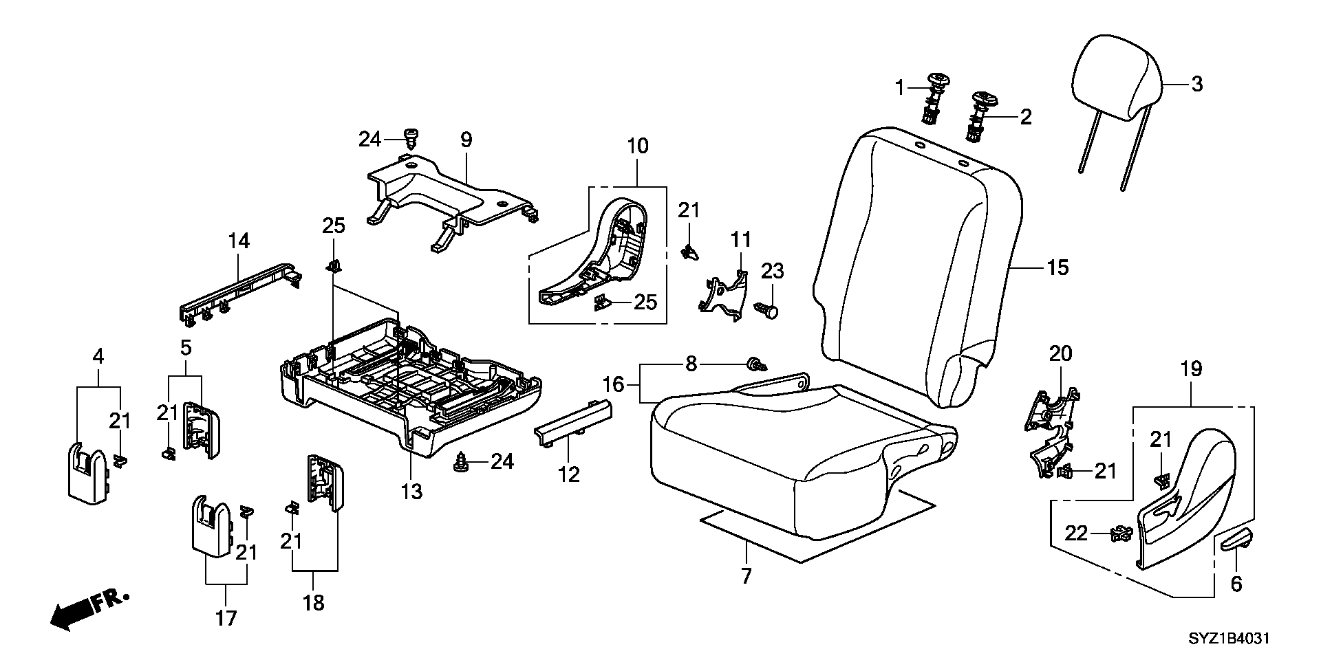 MIDDLE SEAT(L.)( BENCH SEAT)