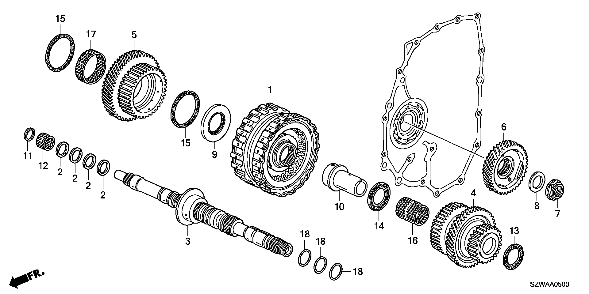 MAIN SHAFT/ CLUTCH( FORCE FIFTH) (5AT)