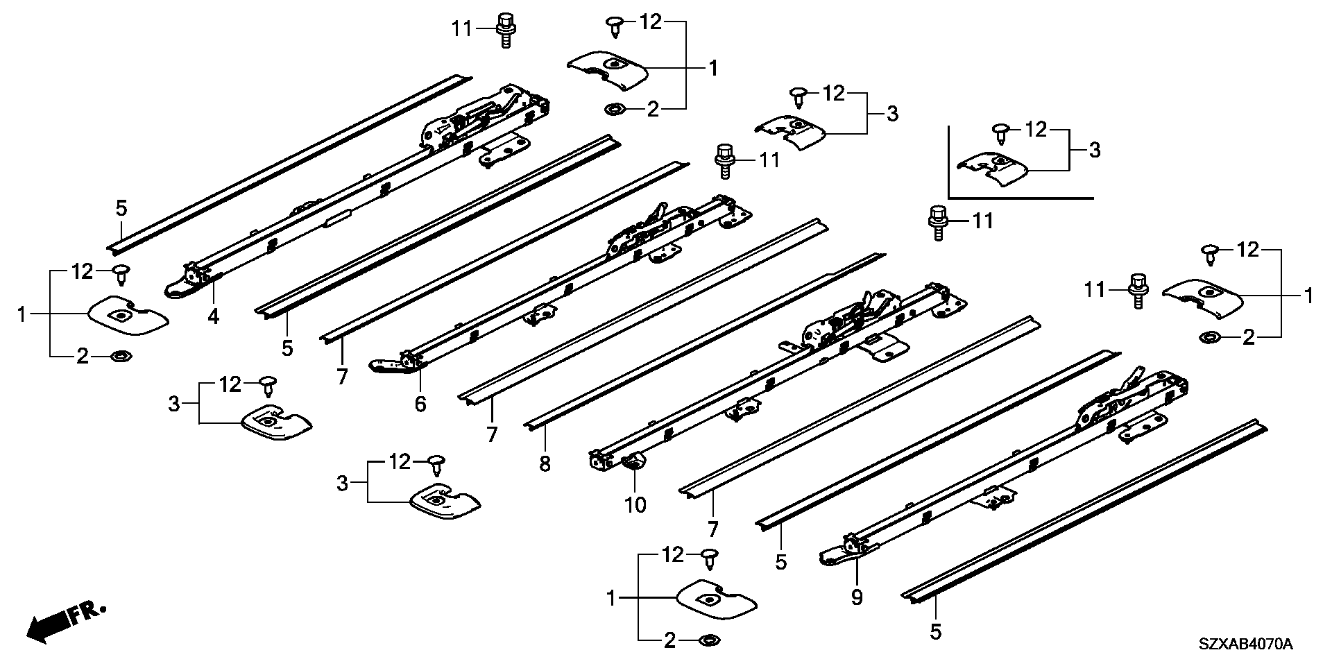 SEAT RAIL( TIP UP& SLIDING SEAT) ( CAPTAIN SEAT)