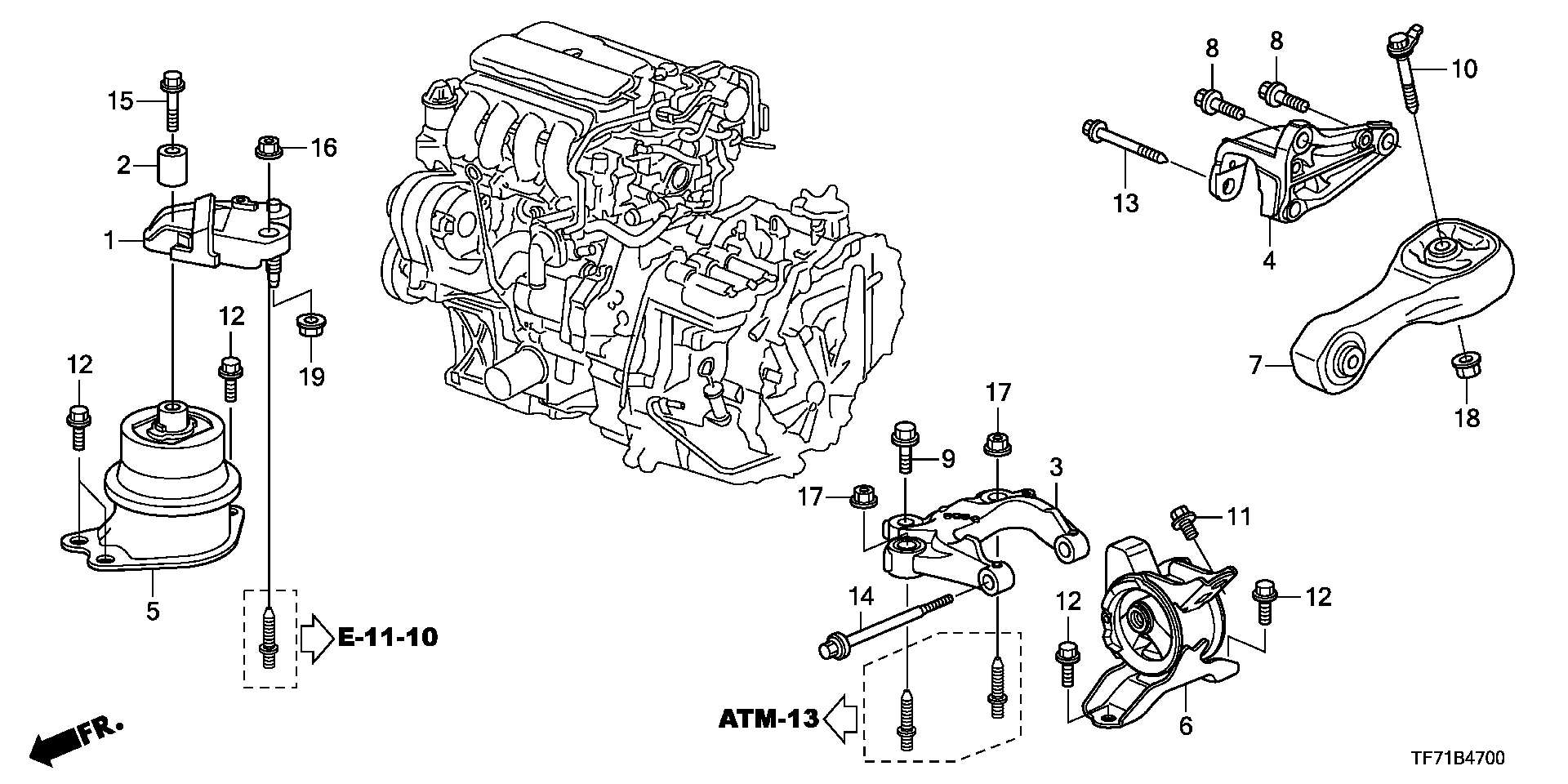 ENGINE MOUNT(CVT)(2WD)