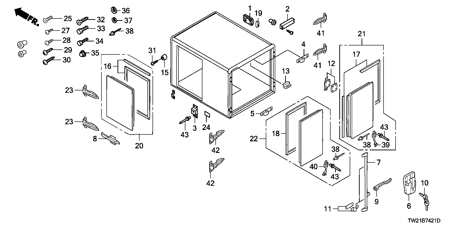 BOX  COMPONENT PARTS (  KEEP COOL 5  TYPE )