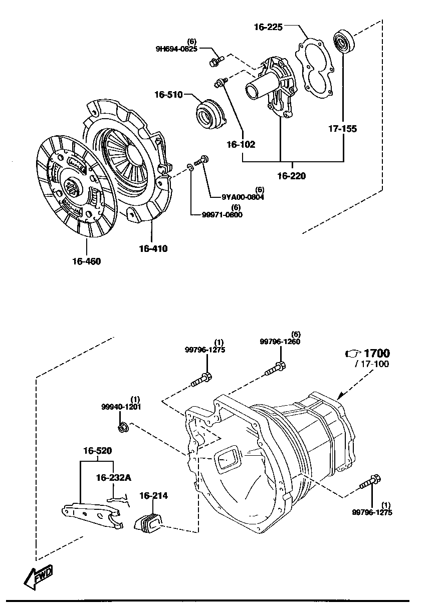 CLUTCH  DISK &  COVER (5  SPEED)