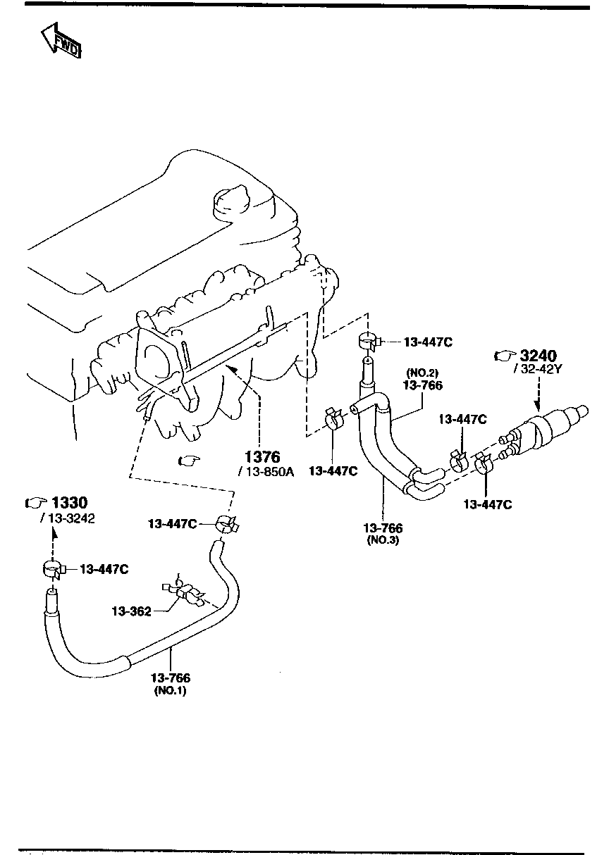 EMISSIONS  CONTROL  SYSTEM ( INLET  SIDE) ( GASOLINE)(1300CC)