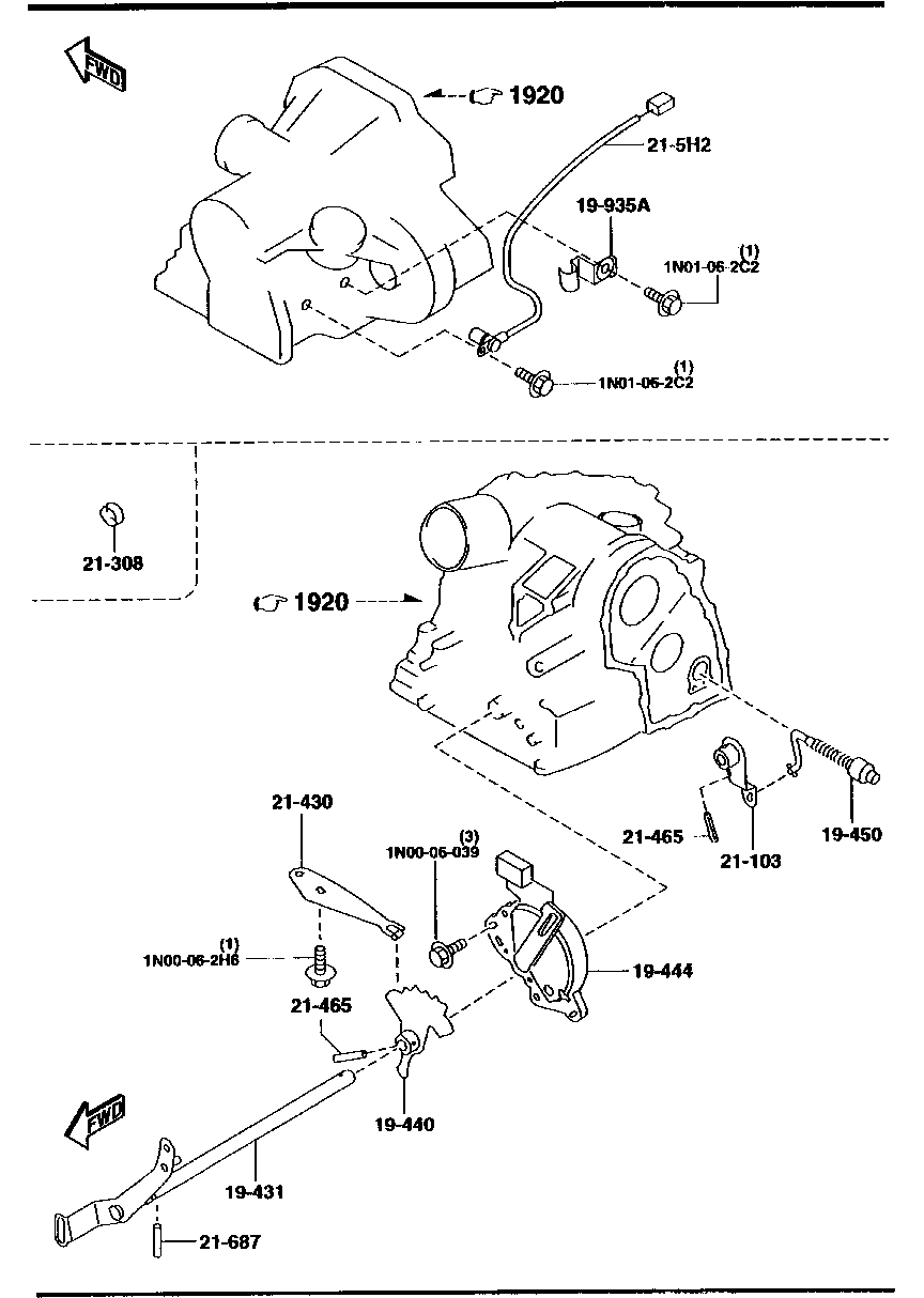 MANUAL  LINKAGE  SYSTEM ( AUTO  TRANSMISSION 4- SPEED)