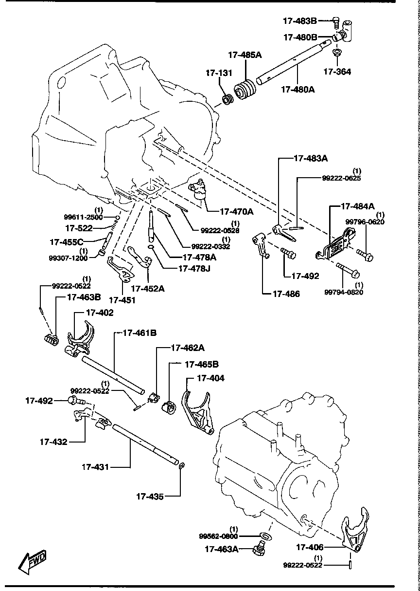 MANUAL  TRANSMISSION  CHANGE  CONTROL  SYSTEM ( GASOLINE)(1500CC)