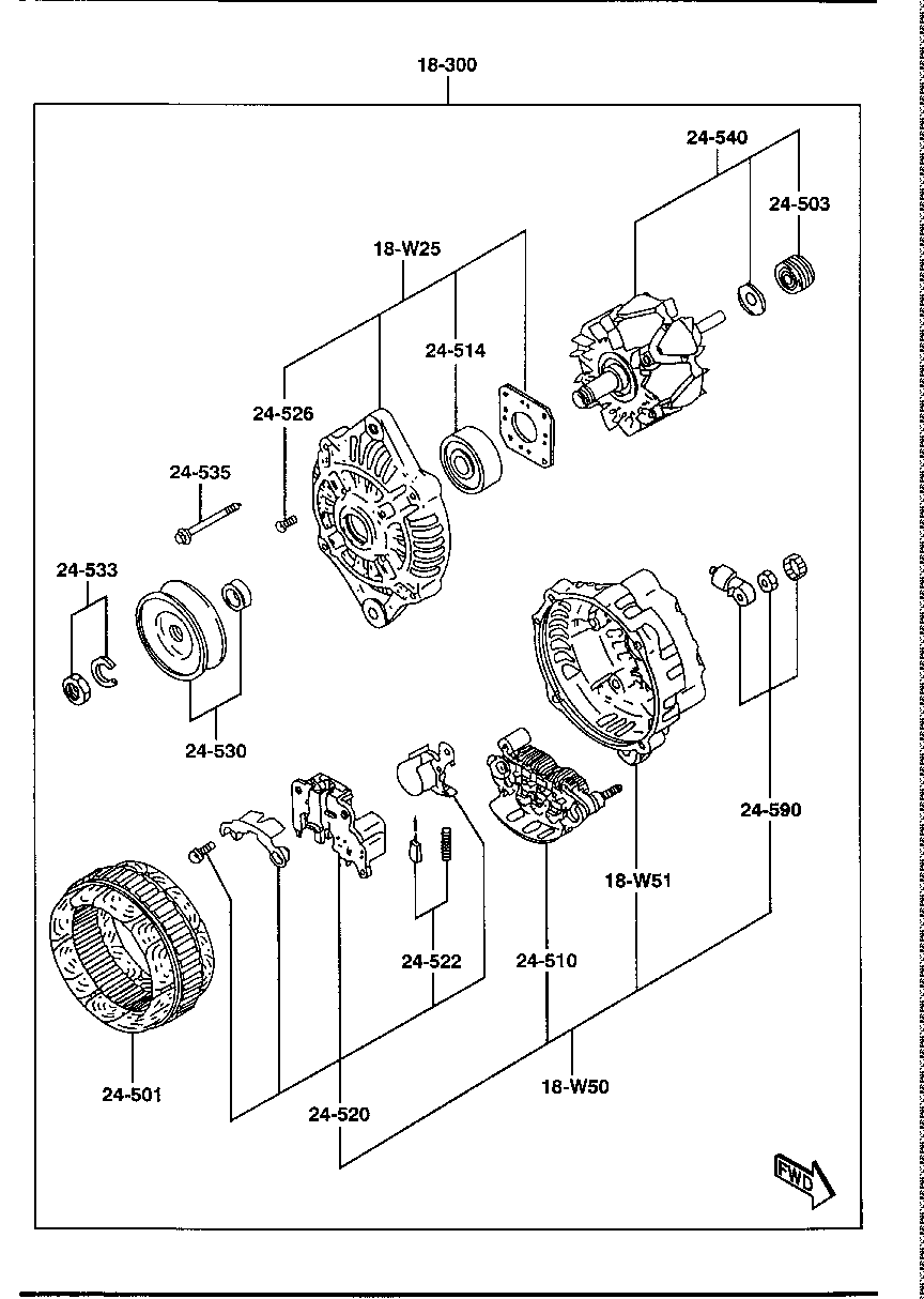 ALTERNATOR ( GASOLINE)(1500CC B5  ENGINE)