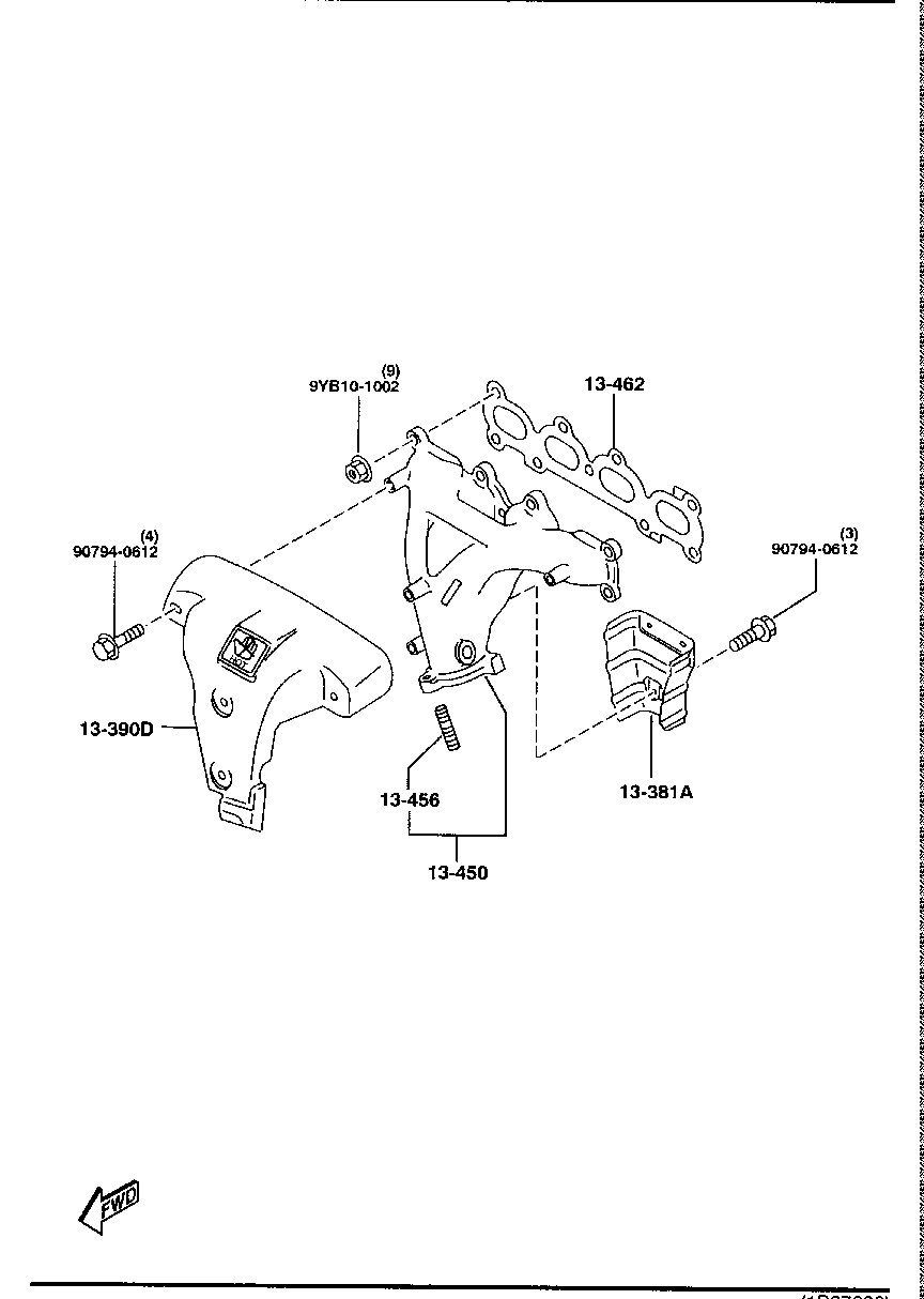 EXHAUST  MANIFOLD ( GASOLINE)(1500CC B5  ENGINE & 1600CC)