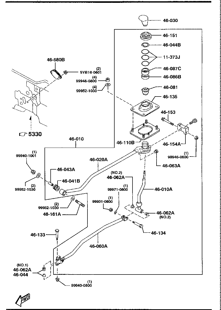 CHANGE  CONTROL  SYSTEM ( MANUAL  TRANSMISSION) (2WD)