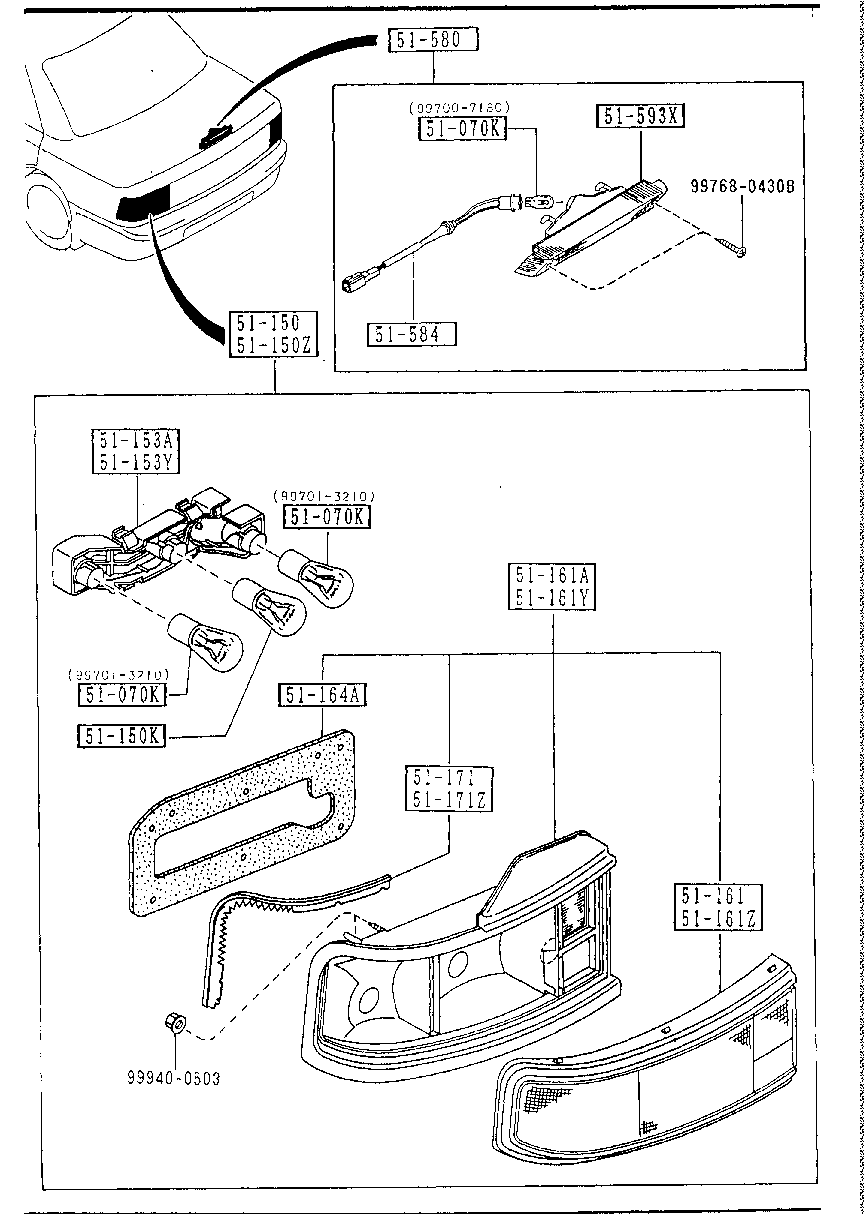 REAR  COMBINATION  LAMP ( SEDAN)