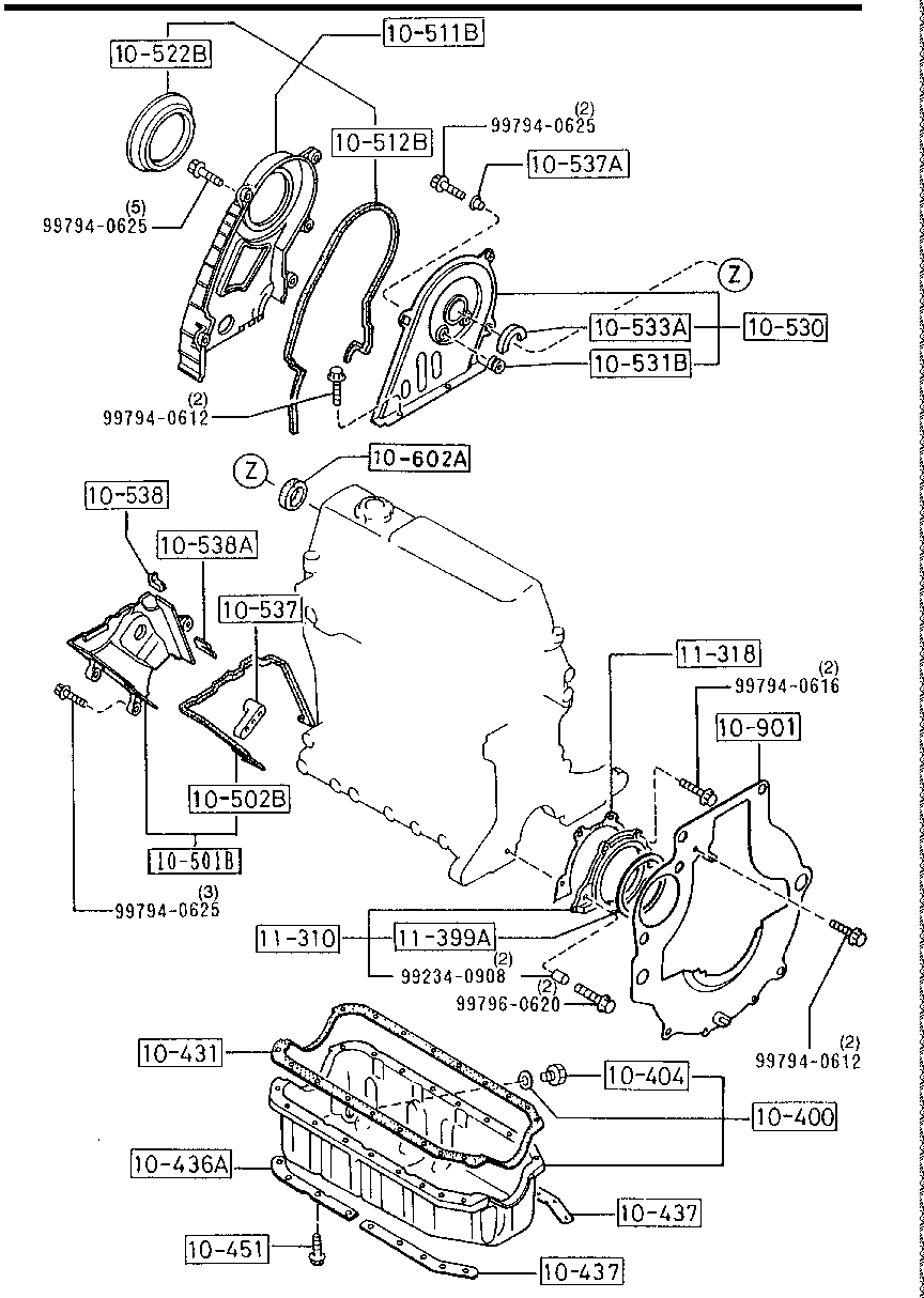 OIL  BREAD &  TIMING  COVER ( DIESEL)