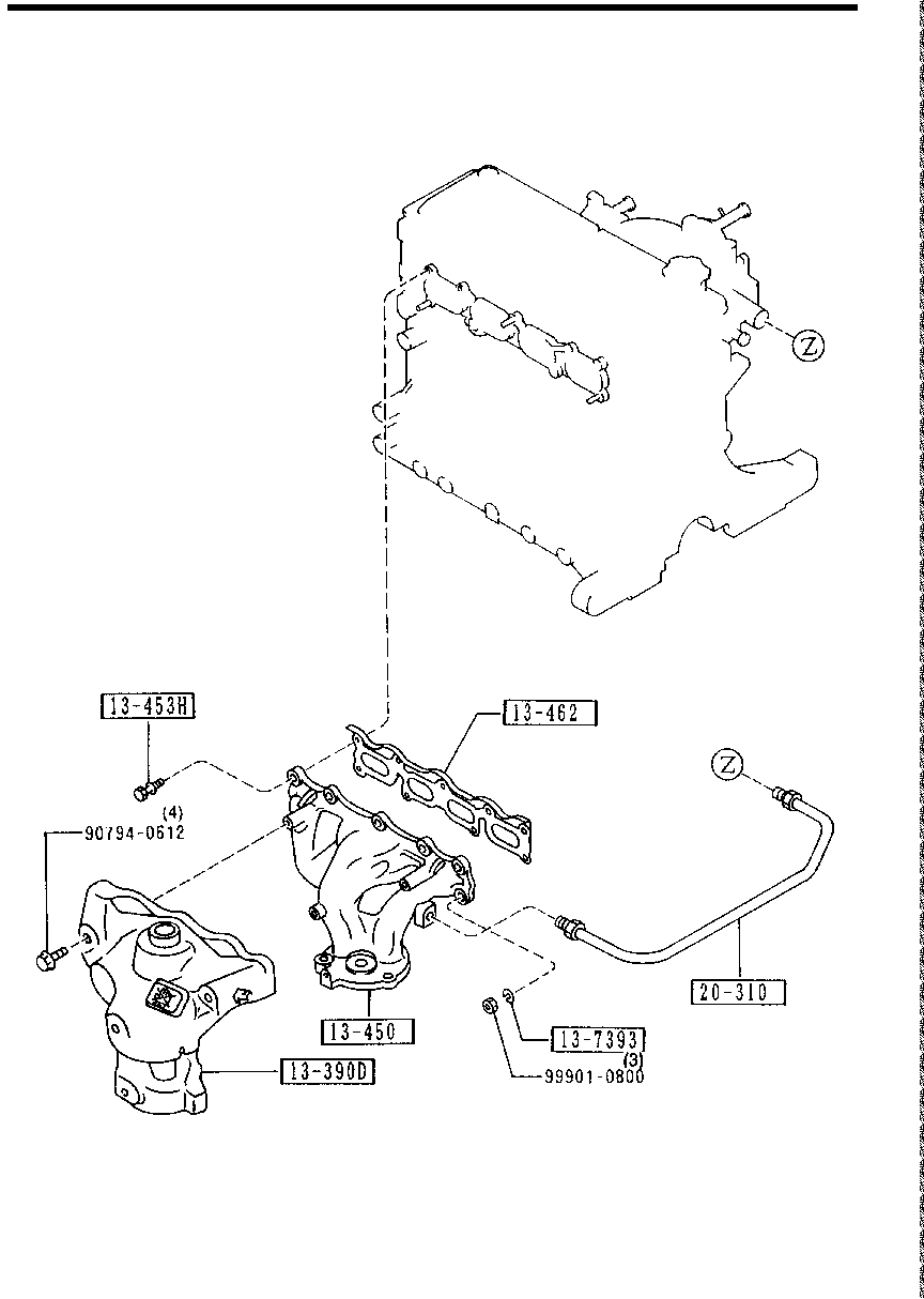 EXHAUST  MANIFOLD ( GASOLINE)(1300CC & 1500CC)(OHC)