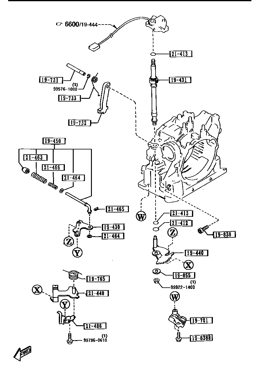 MANUAL  LINKAGE  SYSTEM ( AUTO  TRANSMISSION 4- SPEED)