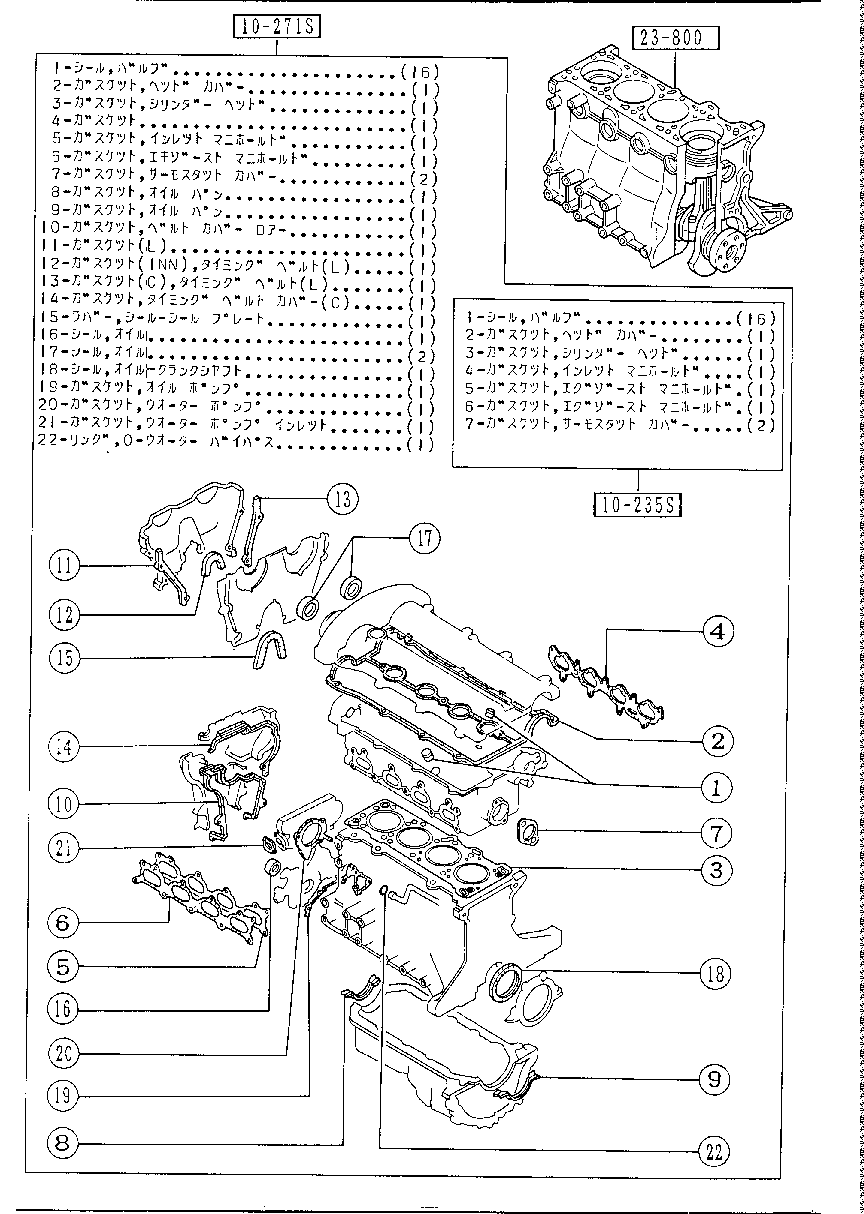 ENGINE &  GASKET  SET