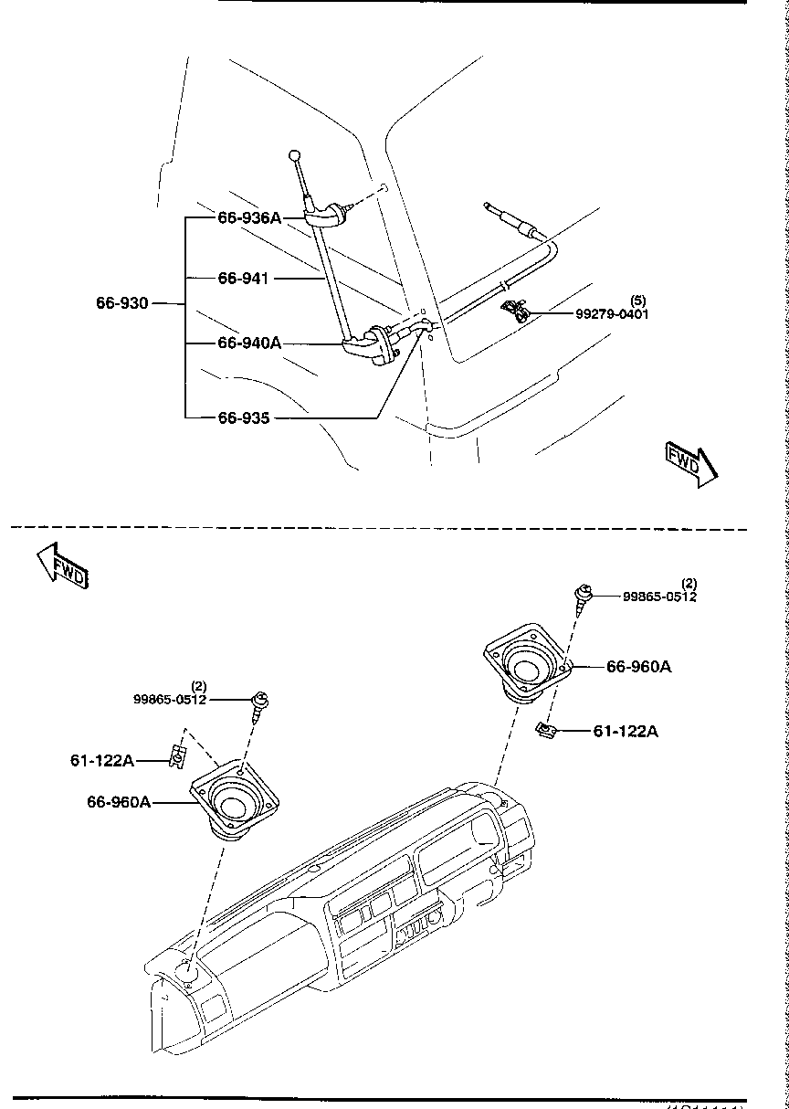 AUDIO  SYSTEM ( ANTENNA &  SPEAKER) ( VAN)