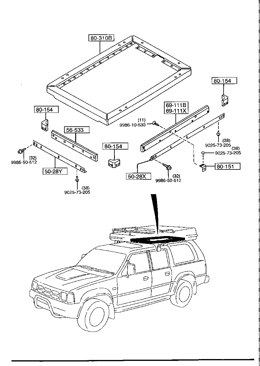 PARTITION  FRAME &  GARNISH (W.B. MARVIE CAMPER)