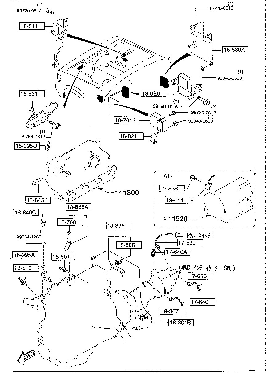 ENGINE  SWITCH &  RELAY ( GASOLINE)