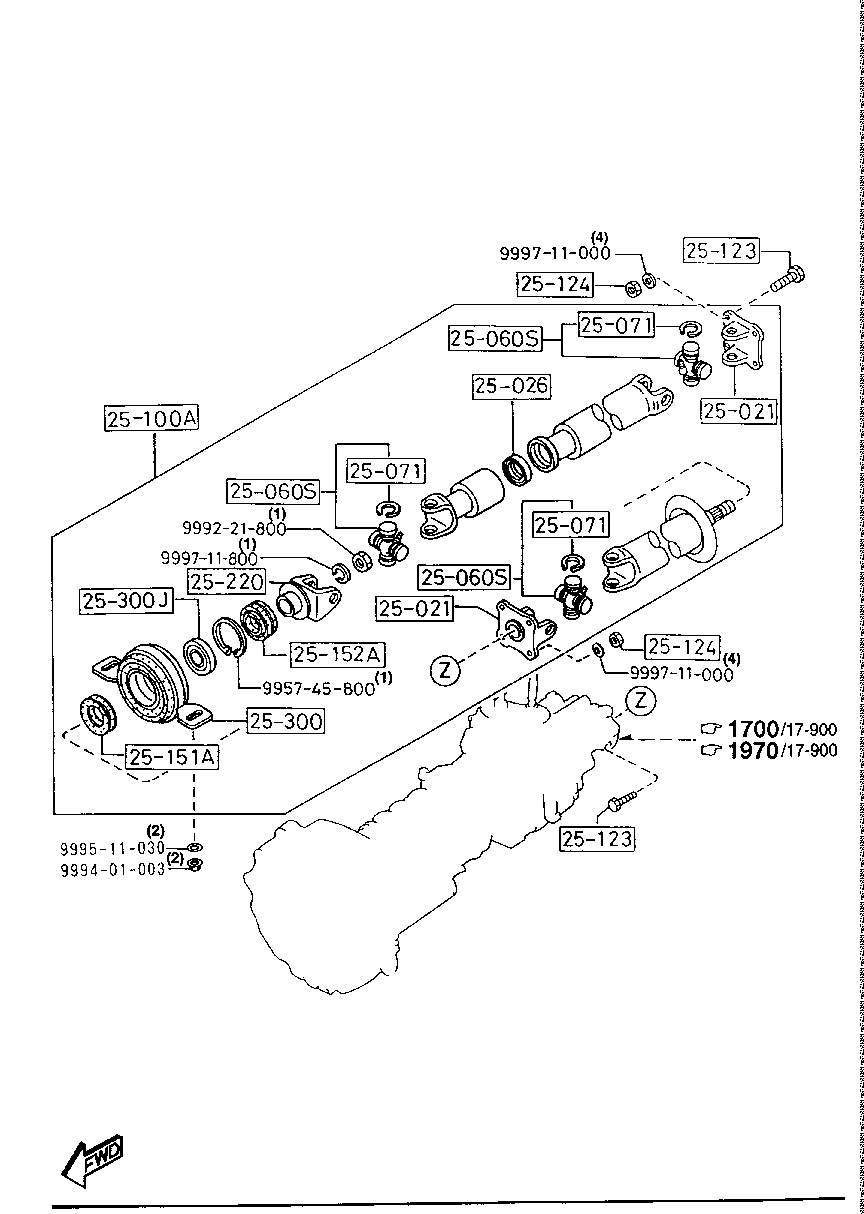 REAR  PROPELLER  SHAFT