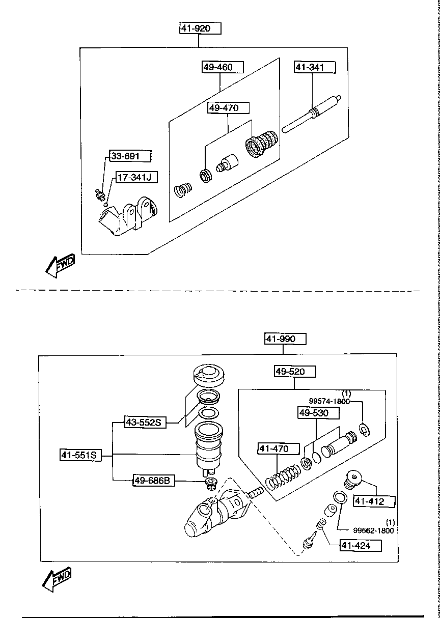 CLUTCH  RELEASE &  MASTER  CYLINDER ( MANUAL  TRANSMISSION)