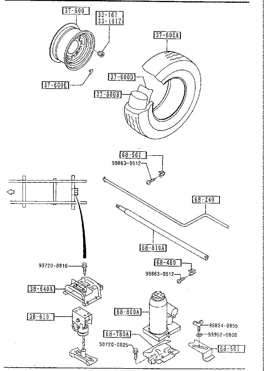 TIRE &  JACK ( SINGLE  TIRE)