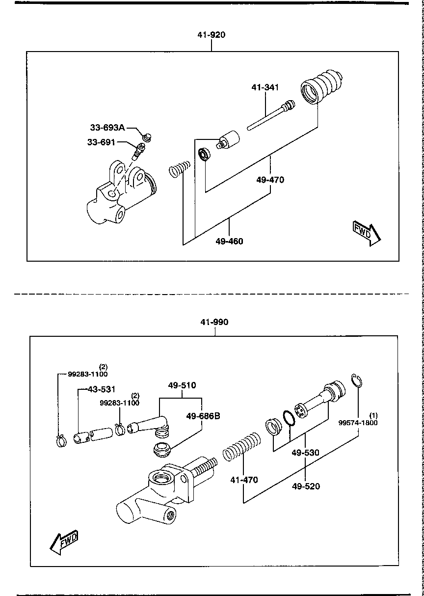 CLUTCH  RELEASE &  MASTER  CYLINDER ( MANUAL  TRANSMISSION)