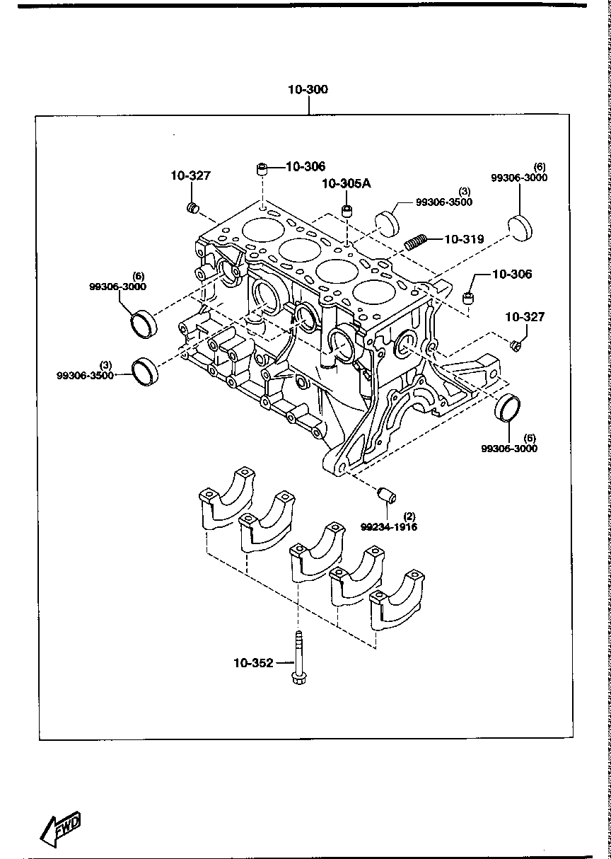 CYLINDER  BLOCK ( GASOLINE)(1300CC)