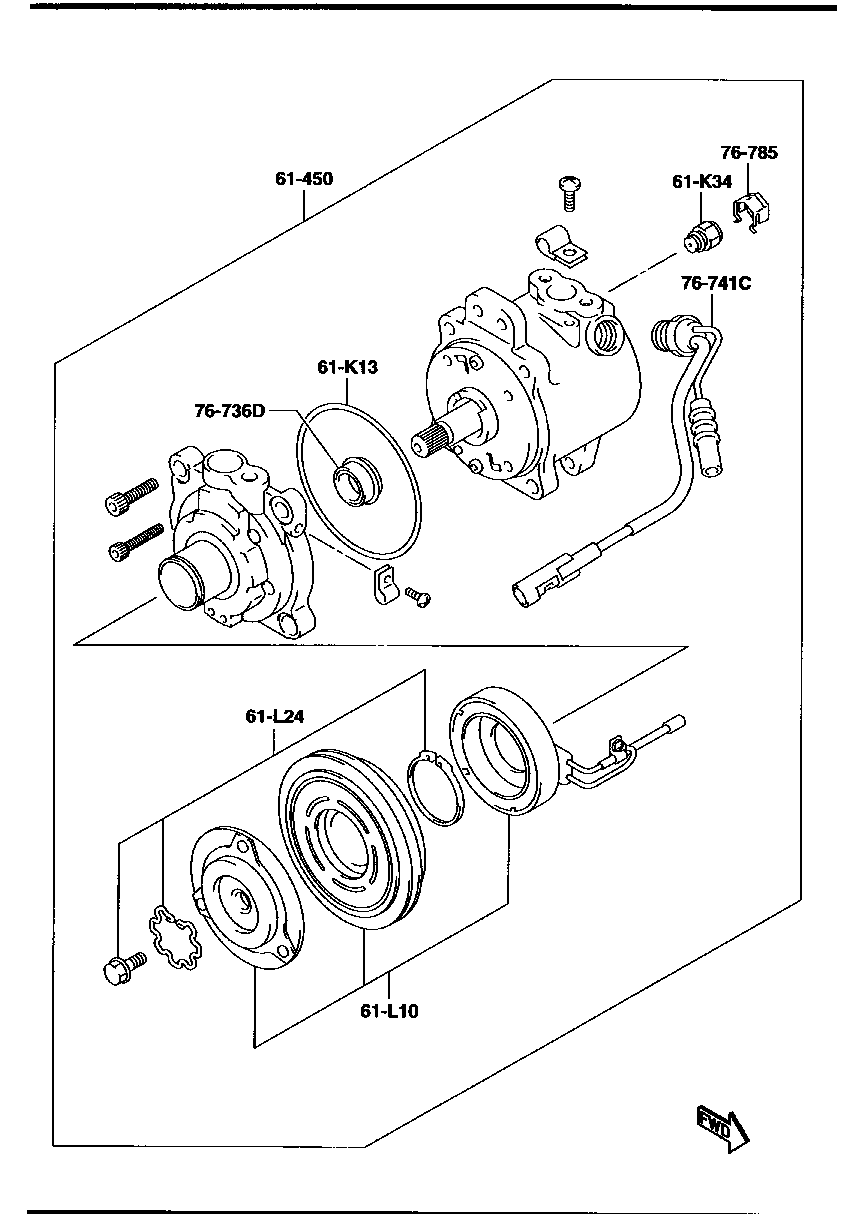 COMPRESSOR  INNER PARTS ( AIR CONDITIONER) ( DENSO)