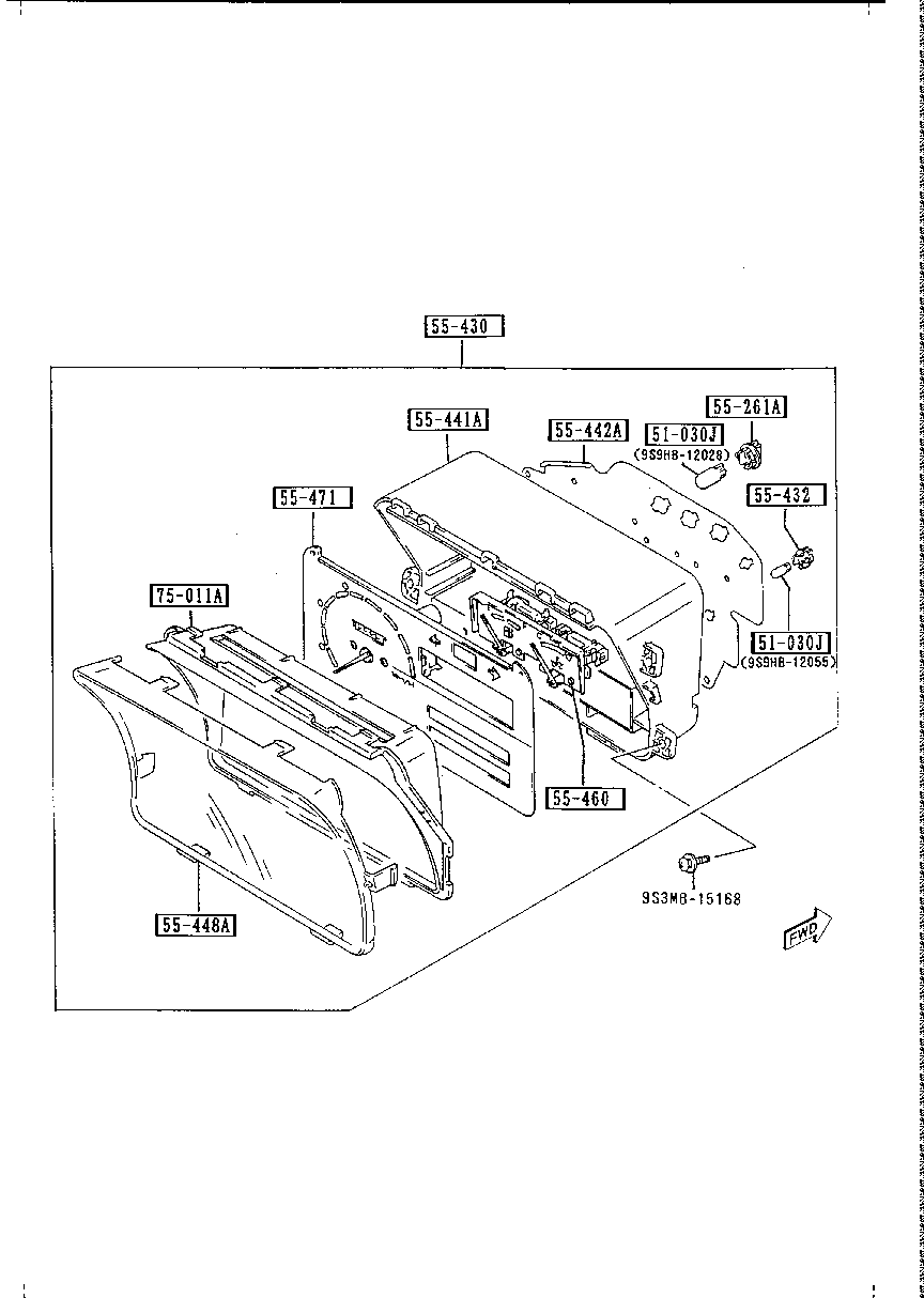 METER  SET &  INNER PARTS ( VAN)( TURBO  NOT EQUIPPED)