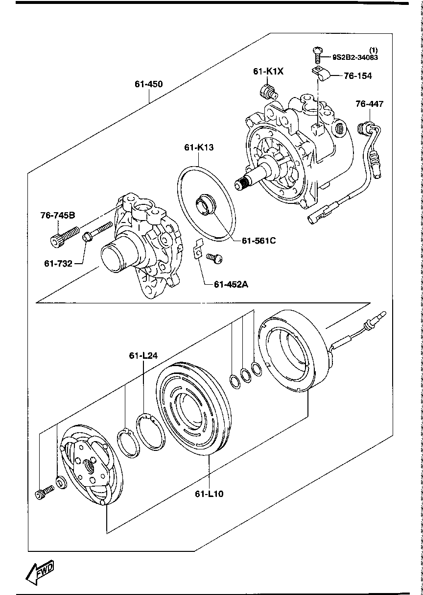 COMPRESSOR  INNER PARTS ( AIR CONDITIONER) ( STANDARD)( VAN)