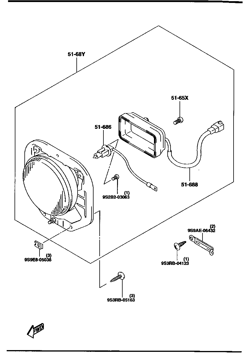 FOGLAMP  LAMP (STAND OFF AERO)