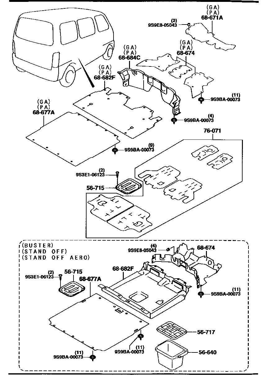 FLOOR  MAT &  PAD ( WAGON &  VAN)