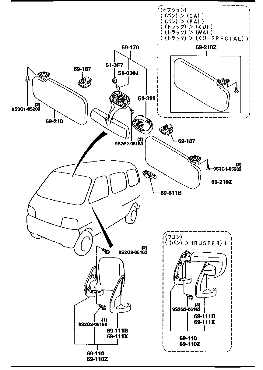 SUN VISOR &  MIRROR