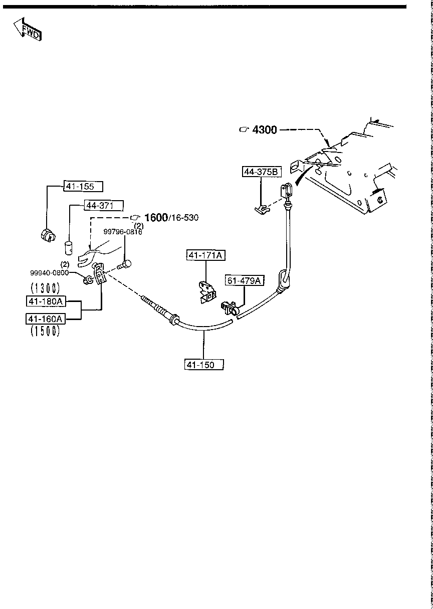 CLUTCH  CABLE ( MANUAL  TRANSMISSION)