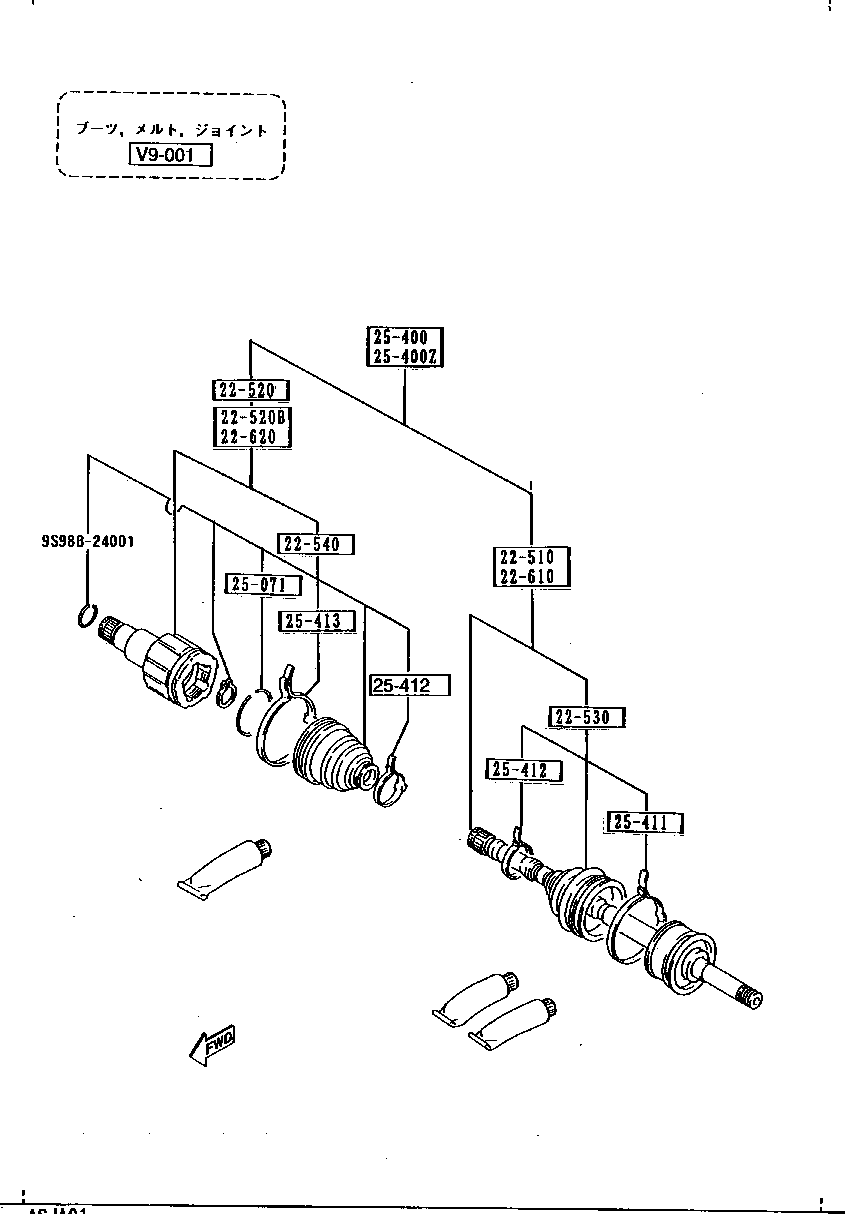 FRONT  DRIVE SHAFTFTO (4WD)