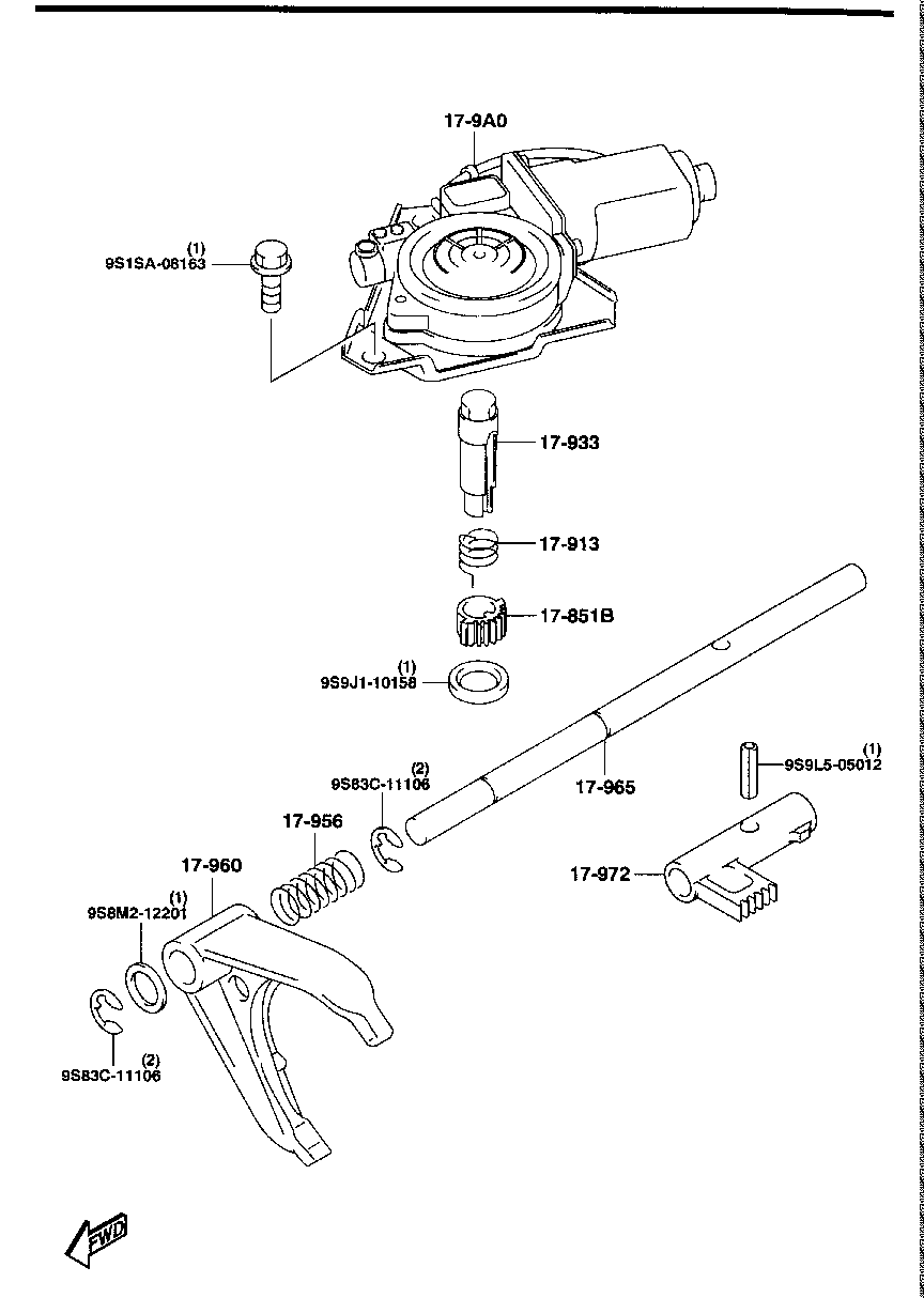 TRANSFER  GEAR  SHIFT  CONTROL (MT)(4WD)( VAN)