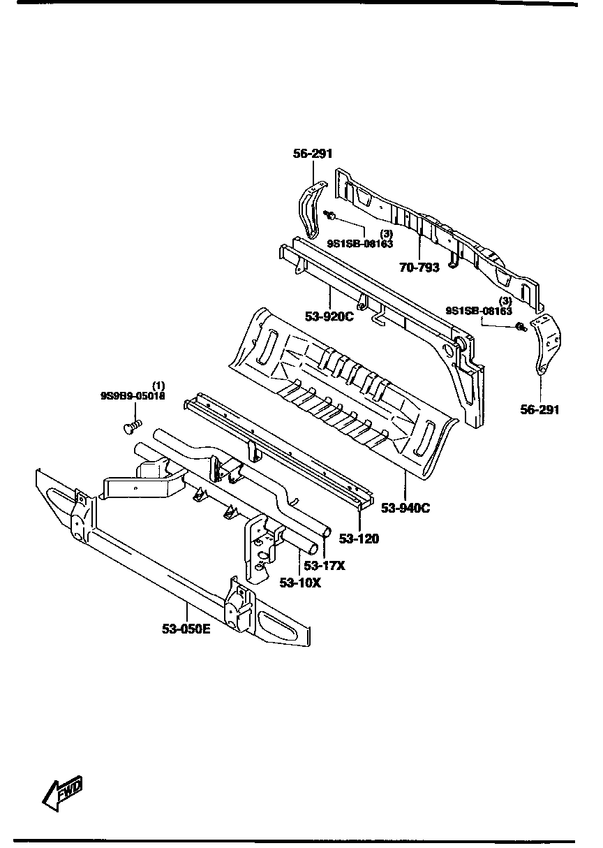 MAIN  FRAME  CROSSMEMBER ( WAGON &  VAN)