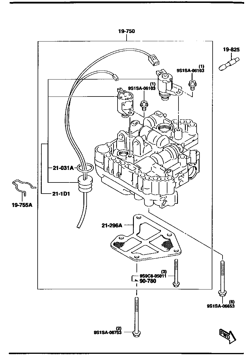 CONTROL VALVE(BULB)  COMPONENTS ( AUTOMATIC  TRANSMISSION) (3- SPEED)