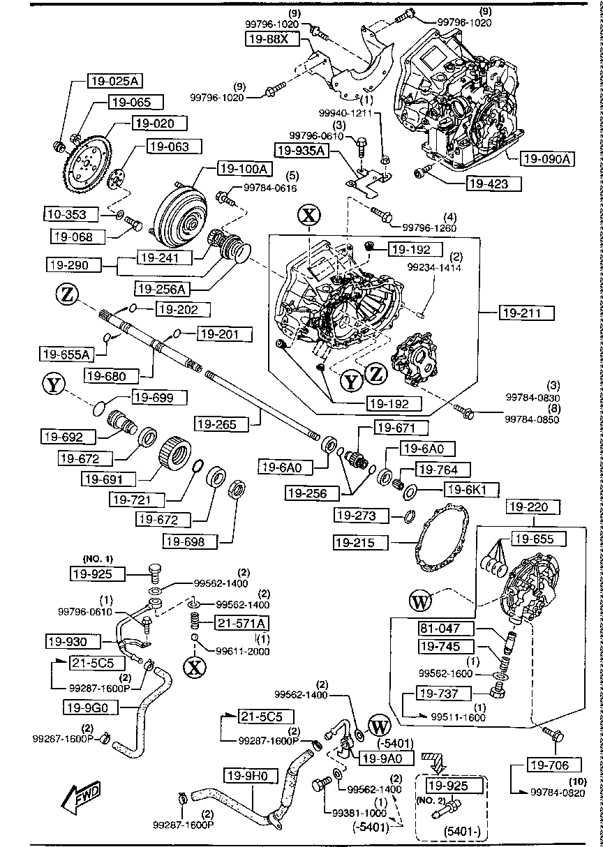 AUTOMATIC  TRANSMISSION  TORQUE  CONVERTER,  OIL  PUMP &  PIPING