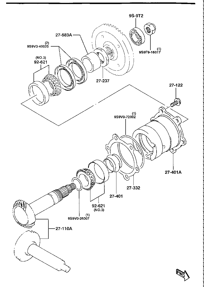 TRANSFER  GEAR ( AUTOMATIC  TRANSMISSION) ( VAN)(4WD)