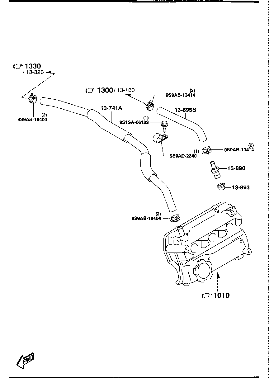 BREATHER  HOSE ( TURBO  NOT EQUIPPED)