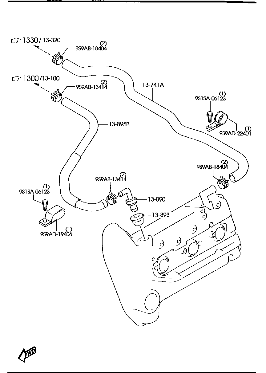 BREATHER  HOSE ( TURBO  NOT EQUIPPED)