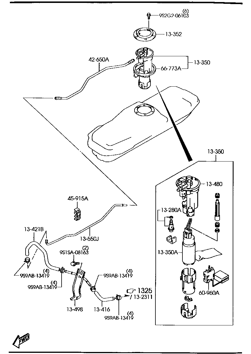 FUEL  SYSTEM &  PIPING ( TURBO  NOT EQUIPPED)